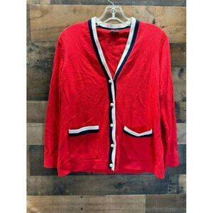 Talbots Women's Pearl Snap Cardigan Size Medium Petite